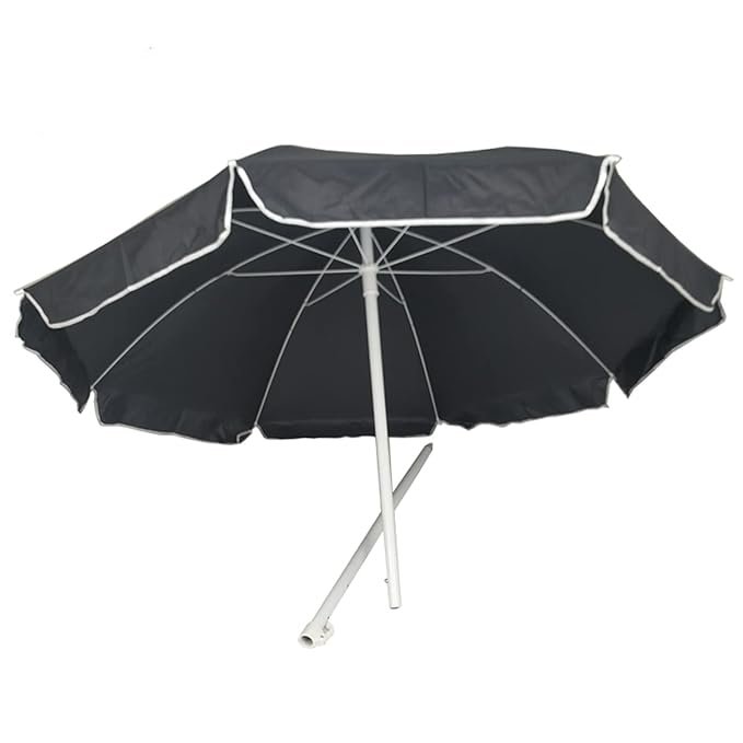 RAINPOPSON 7ft Patio Umbrella with UV-Resistant Fabric | Without Stand, Perfect for Outdoor Events and Gardens (Black) - Image 3