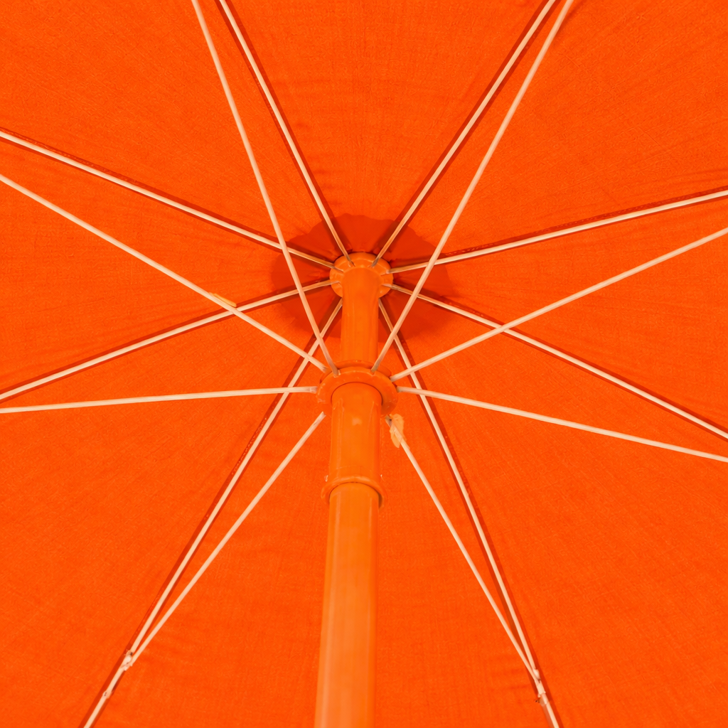 RAINPOPSON 7ft Garden Umbrella with UV Protection – Heavy-Duty, No Stand, Ideal for Outdoor Use (Orange) - Image 4