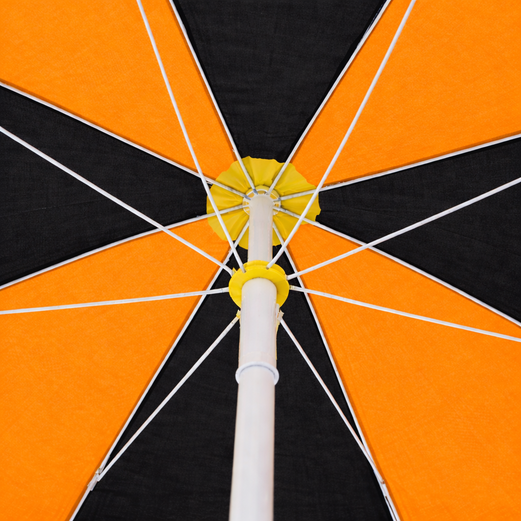 RAINPOPSON 7ft Garden Umbrella – UV-Protected, Ideal for Outdoors, Without Stand (Orange Black) - Image 4