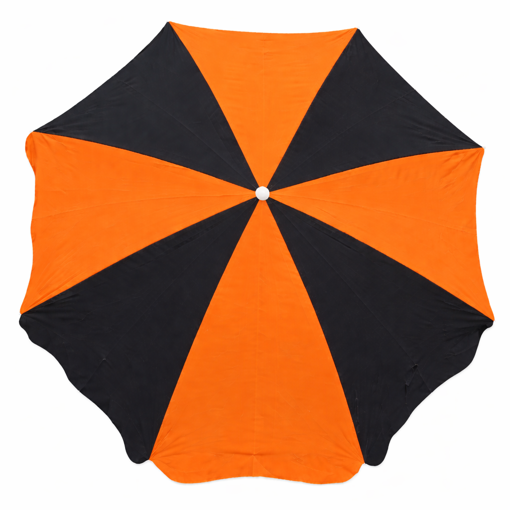 RAINPOPSON 7ft Garden Umbrella – UV-Protected, Ideal for Outdoors, Without Stand (Orange Black) - Image 2