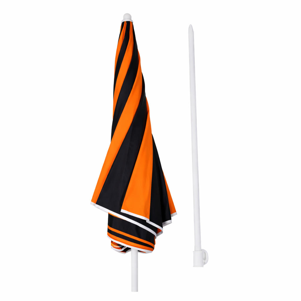 RAINPOPSON 7ft Garden Umbrella – UV-Protected, Ideal for Outdoors, Without Stand (Orange Black) - Image 5
