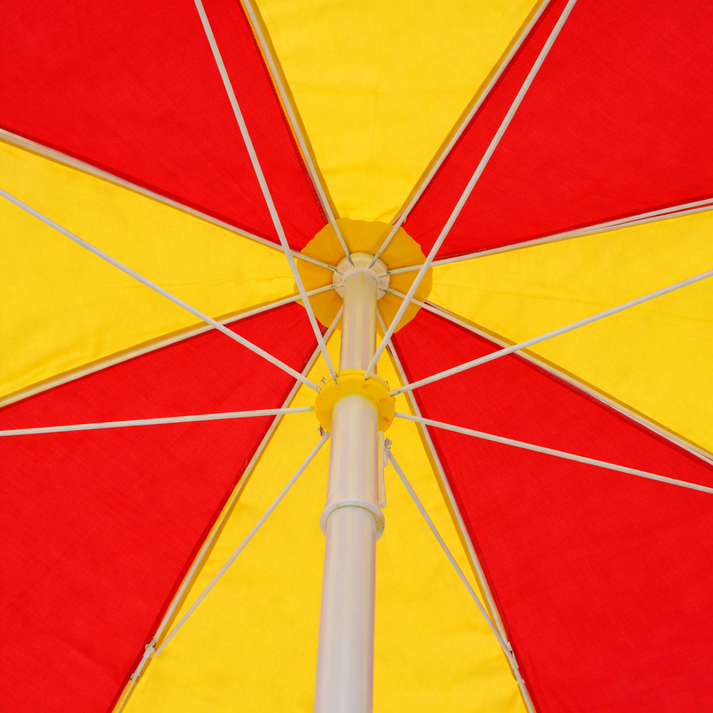 RAINPOPSON 7ft Garden Umbrella – UV-Protected Fabric Without Stand (Yellow Red) - Image 4