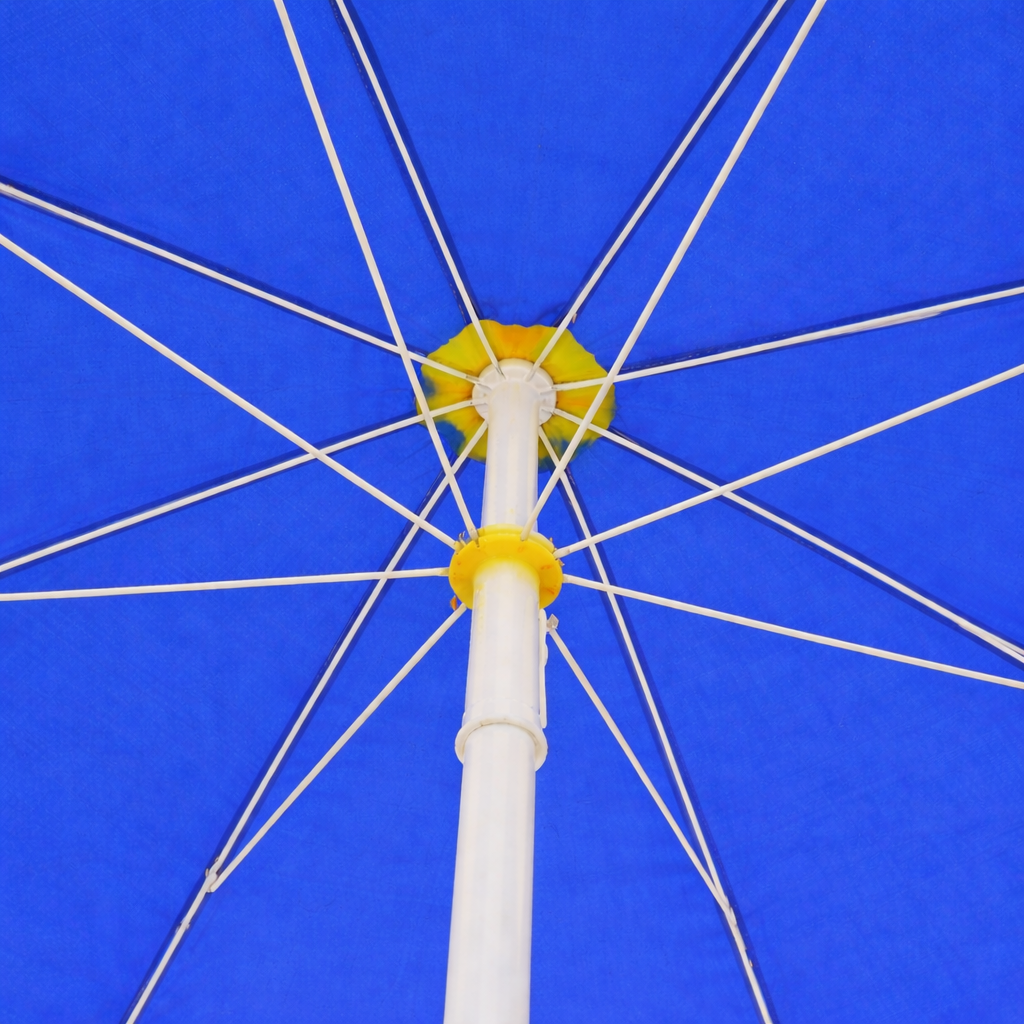 RAINPOPSON 7ft Patio Garden Outdoor Umbrella – UV-Protected, Heavy-Duty Fabric (Blue) - Image 3