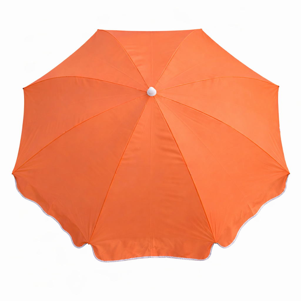 RAINPOPSON 7ft Garden Umbrella with UV Protection – Heavy-Duty, No Stand, Ideal for Outdoor Use (Orange) - Image 2