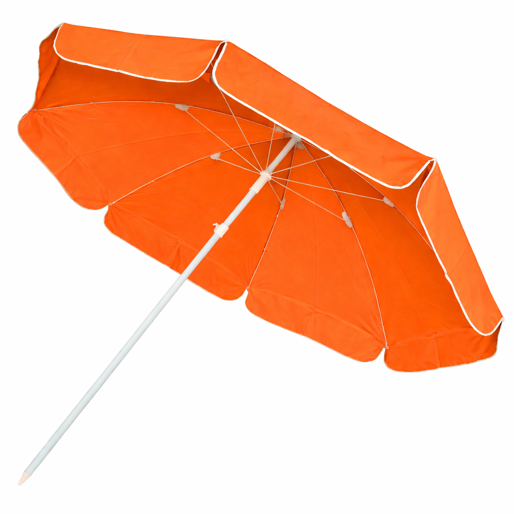 RAINPOPSON 7ft Garden Umbrella with UV Protection – Heavy-Duty, No Stand, Ideal for Outdoor Use (Orange) - Image 3