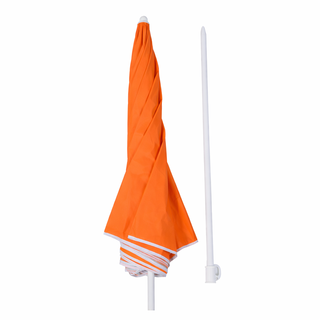 RAINPOPSON 7ft Garden Umbrella with UV Protection – Heavy-Duty, No Stand, Ideal for Outdoor Use (Orange) - Image 5