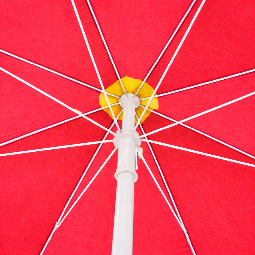 RAINPOPSON 7ft Patio Umbrella UV-Resistant, Durable Fabric, No Stand – Perfect for Garden and Outdoor Spaces (Red) - Image 5