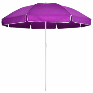 RAINPOPSON High-Quality 7ft Outdoor Umbrella – Ideal for Garden Parties, Picnics, and Beach Days with UV Protection Without Stand (Purple)