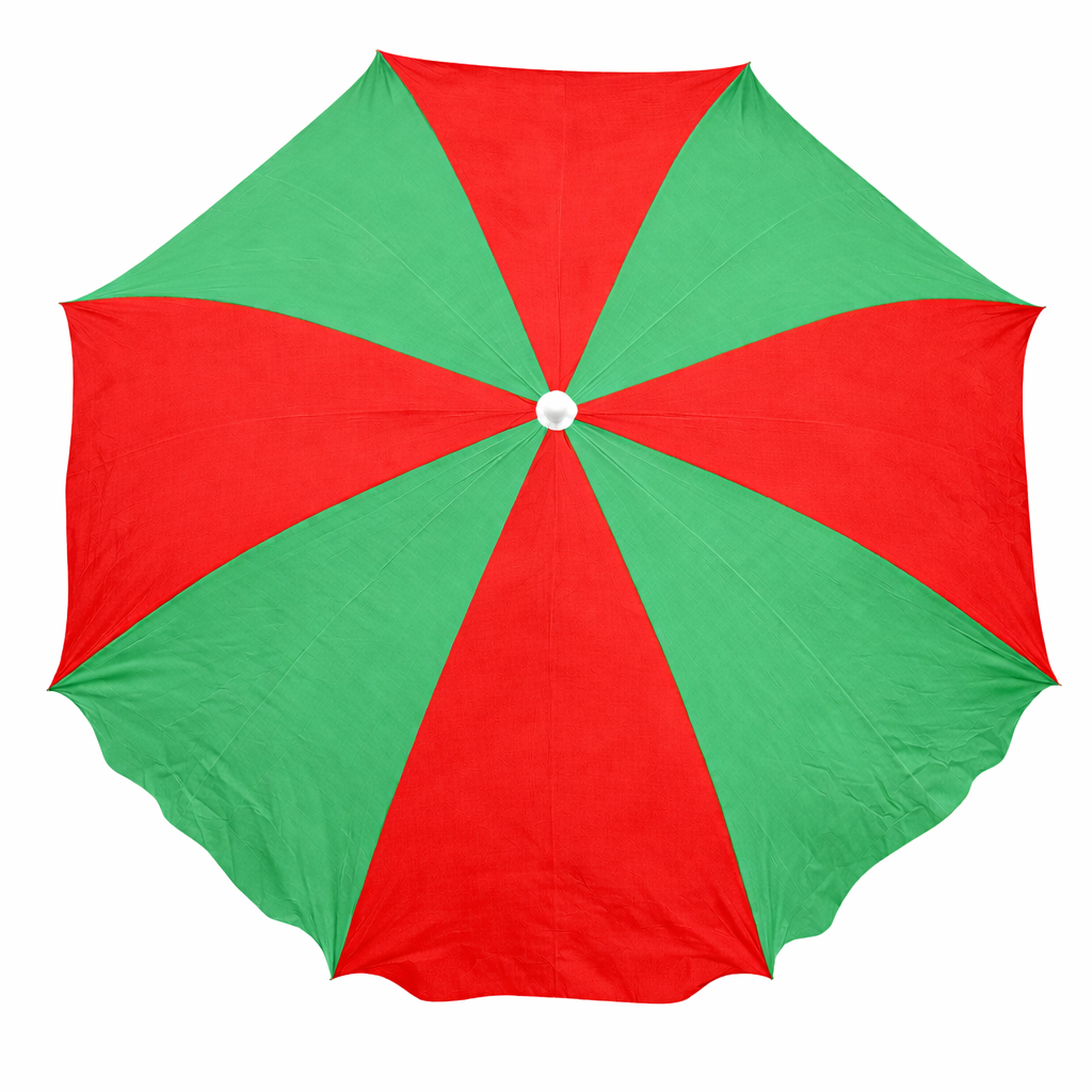 RAINPOPSON Garden Umbrella With Stand 6ft - Sun & Rain Protection Garden Umbrella0 (Green& Red) - Image 2