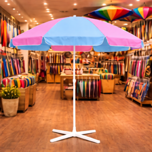 RAINPOPSON  6ft Garden Umbrella Without Stand | Outdoor Patio Umbrella (Pink & Blue) (Copy)