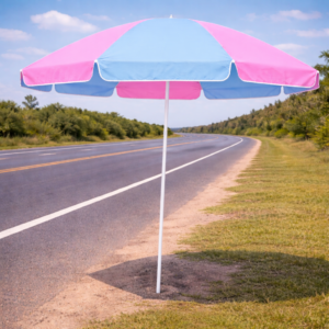RAINPOPSON  6ft Garden Umbrella Without Stand | Outdoor Patio Umbrella (Pink & Blue) (Copy)