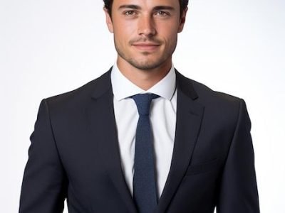 Business man in a suit white transparent background _ Premium AI-generated image